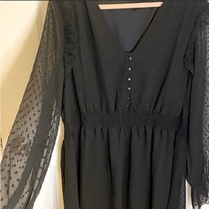 Black boohoo dress
